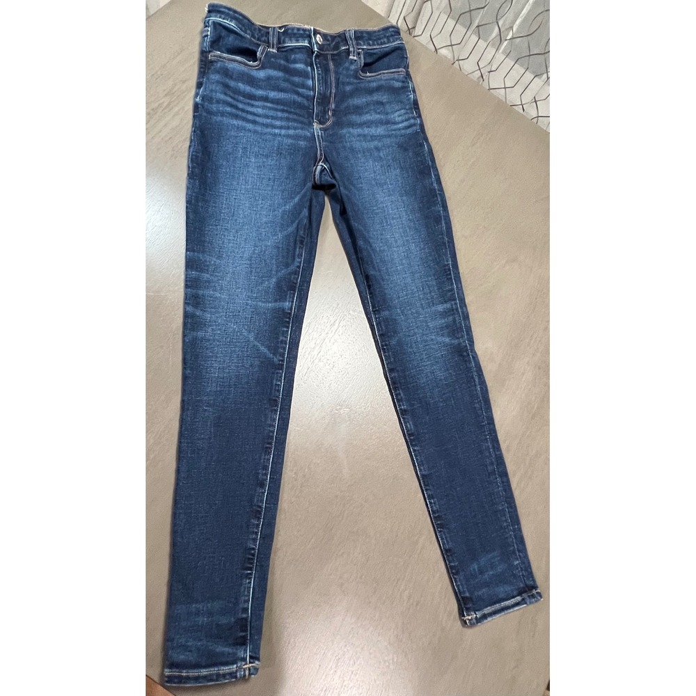 American Eagle Next Level Stretch Skinny Jeans Dark Wash High Rise Size 6 Reg